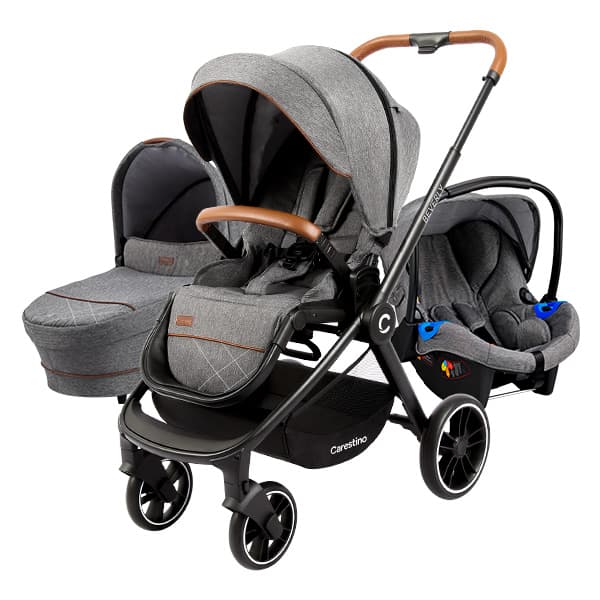 Cochecito BEVERLY v2 con Accesorios Gris