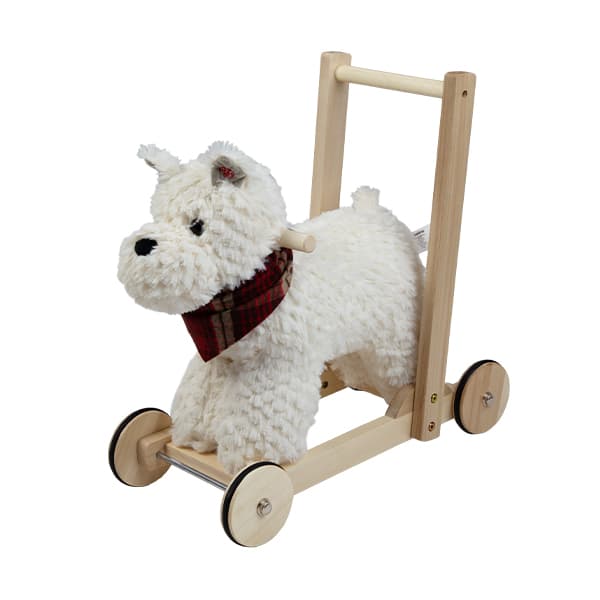 Peluche Caminador y Pata Pata Perro Blanco